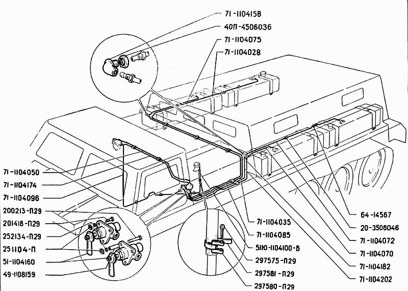 Система питания для вездеходов ГАЗ-71 ГТСМ